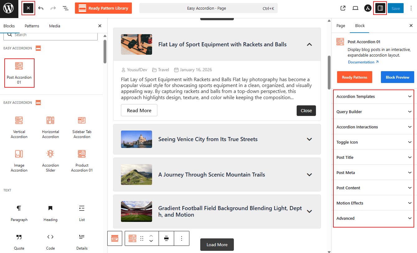 Post Accordion 01 – Easy Accordion Docs
