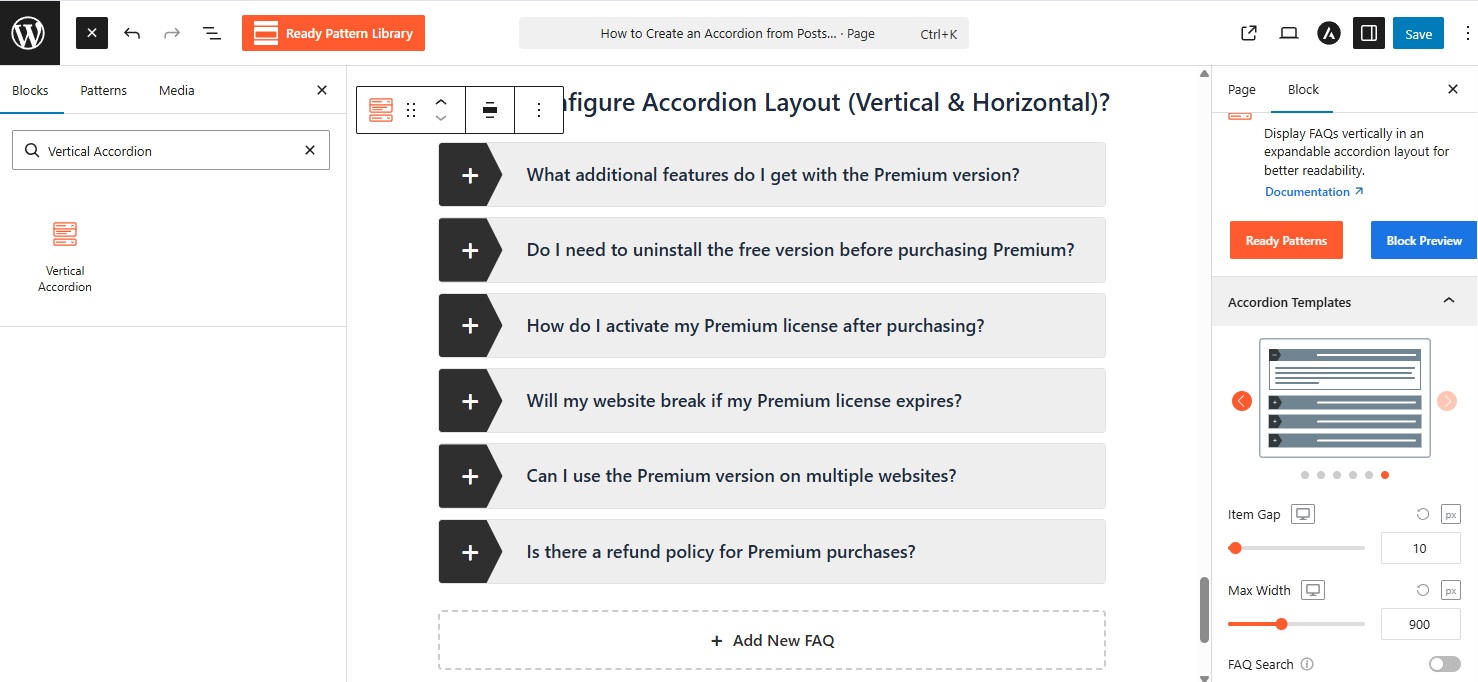 How to Add the Easy Accordion Blocks using Gutenberg Editor? – Easy ...