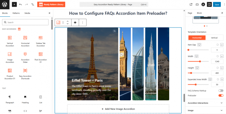 How to Configure FAQs Accordion Item Preloader? – Easy Accordion Docs