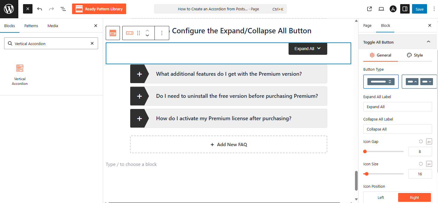 How to Configure the Expand/Collapse All Button & FAQ Search for ...