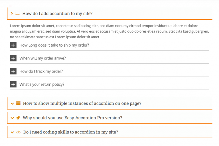 How to Create Multi-Level or Nested FAQ Accordion – Easy Accordion Docs