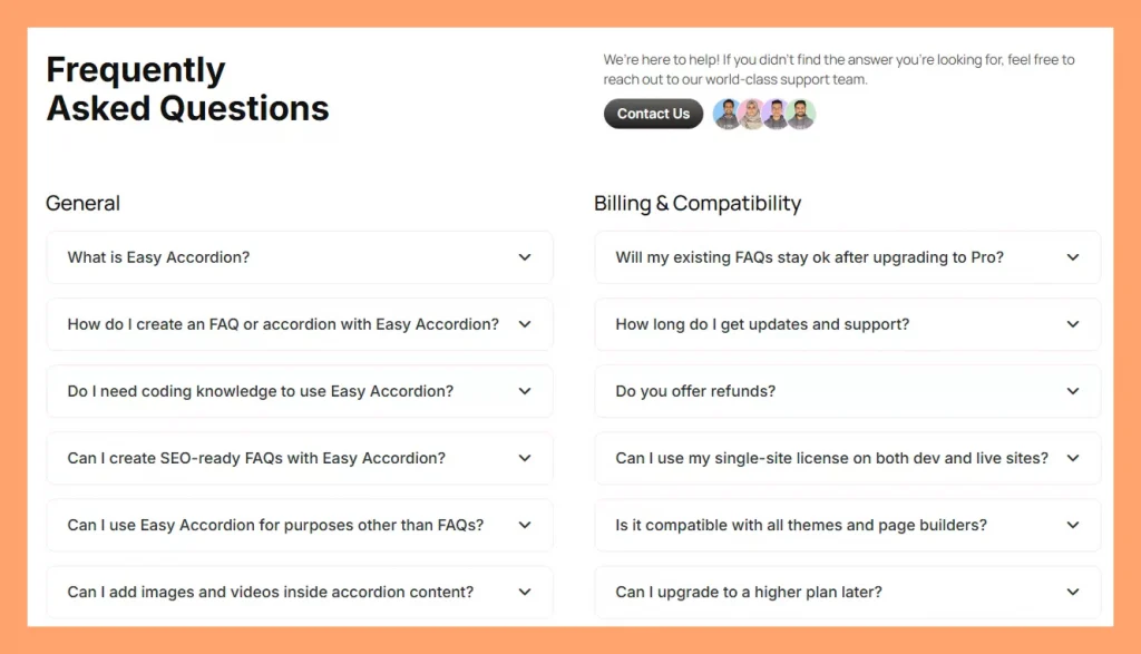 FAQ example